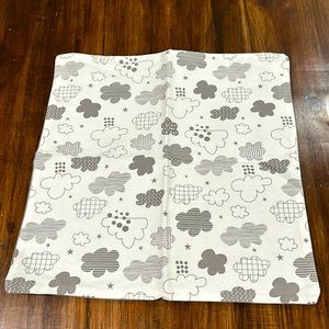 Thirty-One Pillow Case Baby Room Clouds white and gray NWT